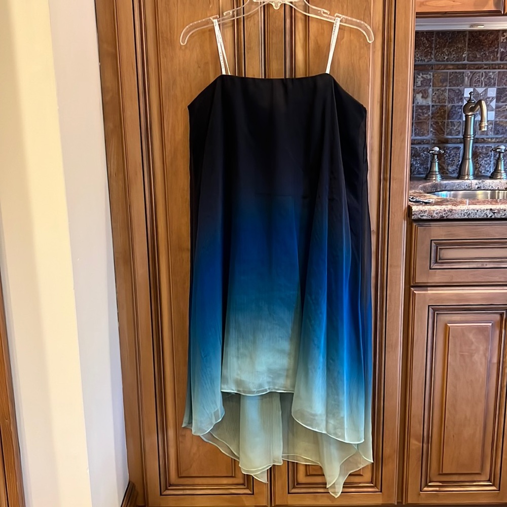Halston Heritage Ombré Strapless Dress